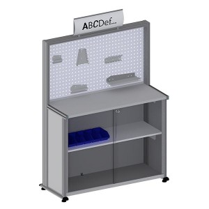 Poste de travail porte-outils MAINTPOST 800B | Fond perforé 140 kg