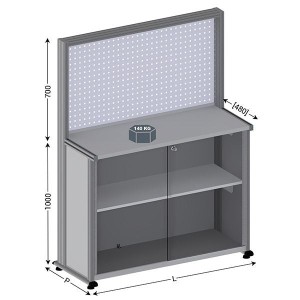 Poste de travail porte-outils MAINTPOST 800B | Fond perforé 140 kg