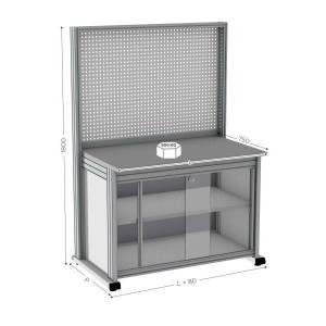 Établi d’atelier professionnel MAINTPOST 6000C | Fond perforé 800 kg