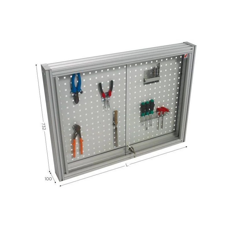 Panneau porte-outil mural sécurisé MAINTPOST 200B | Atelier industriel