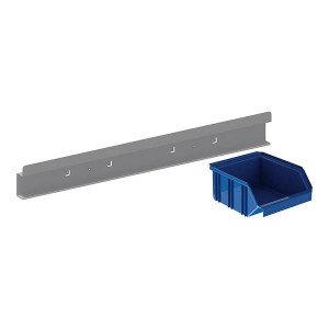 Rail pour bac plastique 100 mm / 450 mm – Support pour bacs à bec sur profil aluminium