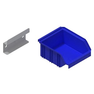 Rail pour bac plastique 100 mm / 450 mm – Support pour bacs à bec sur profil aluminium