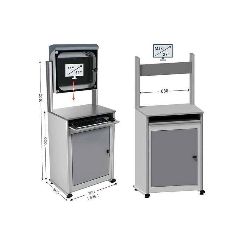 Armoire informatique PC MOBIPOST® 500C – Protection et rangement pour postes informatiques