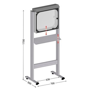 Armoire informatique PC MOBIPOST® 500A – Support écran plat et rangement sécurisé