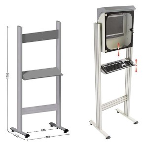 Armoire informatique PC MOBIPOST® 500A – Support écran plat et rangement sécurisé