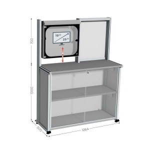 Armoire informatique PC MOBIPOST® 500E – Ergonomie et rangement sécurisé pour postes informatiques