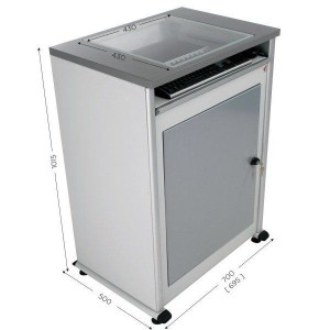 Armoire informatique PC MOBIPOST® 500B – Protection et organisation avec surface en verre SECURIT