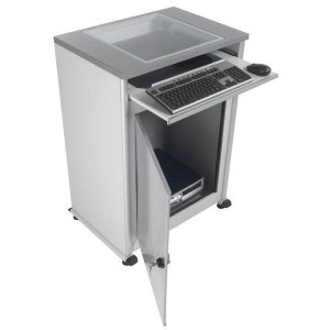 Armoire informatique PC MOBIPOST® 500B – Protection et organisation avec surface en verre SECURIT