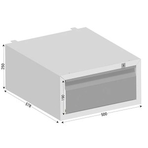 Caisson avec tiroir et serrure pour QUALIPOST® 3000 | Rangement sécurisé atelier