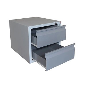 Caisson 2 tiroirs avec serrure pour QUALIPOST® 3000 | Rangement sécurisé atelier