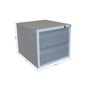 Caisson 2 tiroirs avec serrure pour QUALIPOST® 3000 | Rangement sécurisé atelier