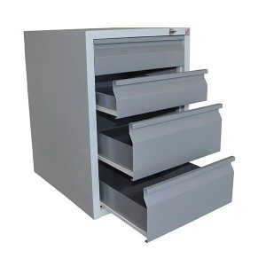 Caisson 4 tiroirs avec serrure pour QUALIPOST® 3000 | Rangement sécurisé atelier