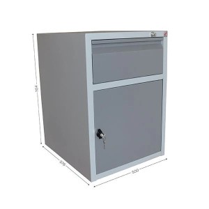 Caisson 1 tiroir + 1 porte avec serrure | QUALIPOST® 3000