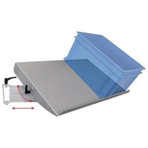 Support bac inclinable P 400 mm – Bras articulé et profil aluminium