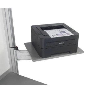 Tablette sur bras pivotant – Réglable en hauteur | L 500 × P 360 mm | Charge 50 kg