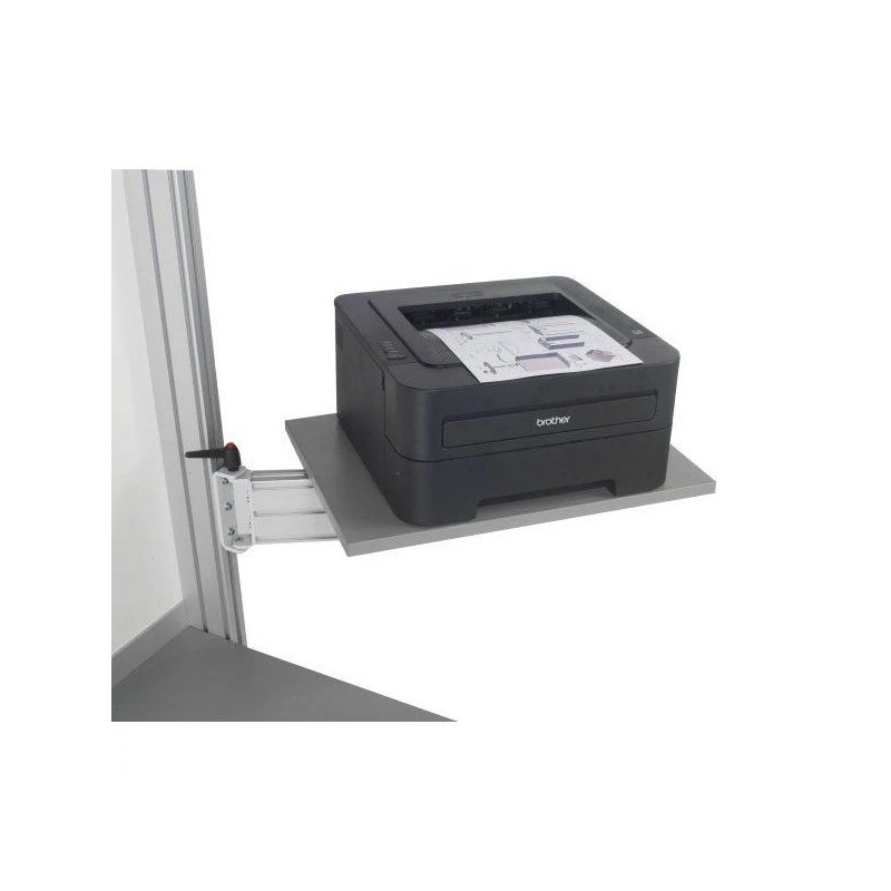 Tablette sur bras pivotant – Réglable en hauteur | L 500 × P 360 mm | Charge 50 kg