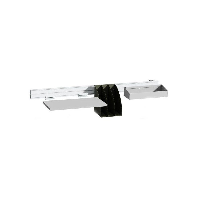 Rail multifonction en aluminium – Fixation sur profil aluminium | Largeurs 556 à 1992 mm