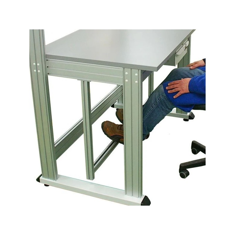 Rail multifonction en aluminium – Fixation sur profil aluminium | Largeurs 556 à 1992 mm