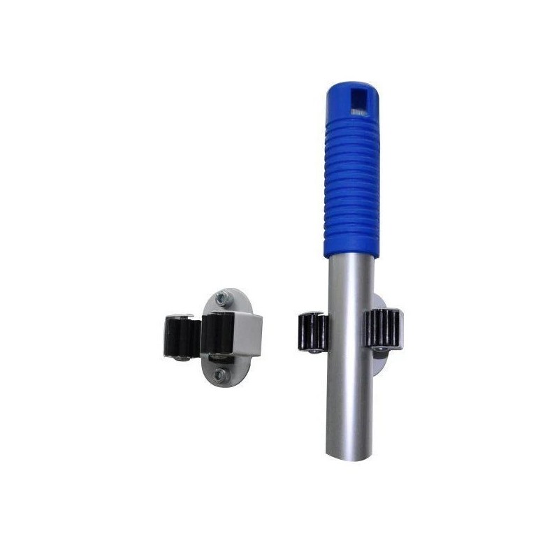 Support balai avec galets – Fixation sur profil aluminium | Organisation et hygiène