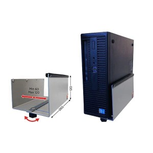 Support vertical réglable pour unité centrale – fixation sur profil aluminium