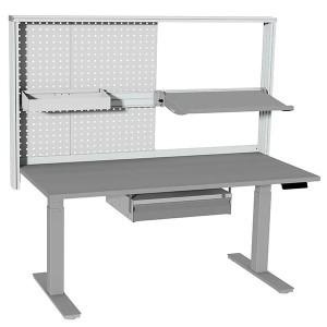 Profil aluminium horizontal – fixation tôles perforées postes H 900 mm