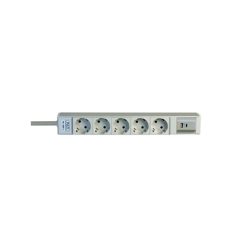 Rampe électrique 5 prises + USB-A/C – 220 V, chargeur 30 W