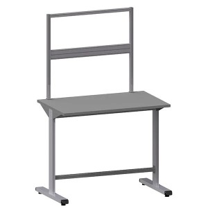 Fond arrière QUALIPOST® 2000 – Aluminium anodisé rainuré, fixation par pince