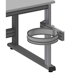 Support sac-poubelle sur bras pivotant | Fixation profil aluminium