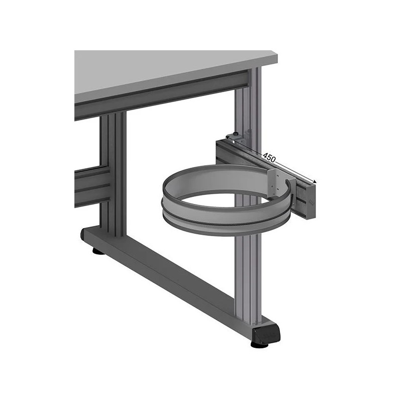 Support sac-poubelle sur bras pivotant | Fixation profil aluminium