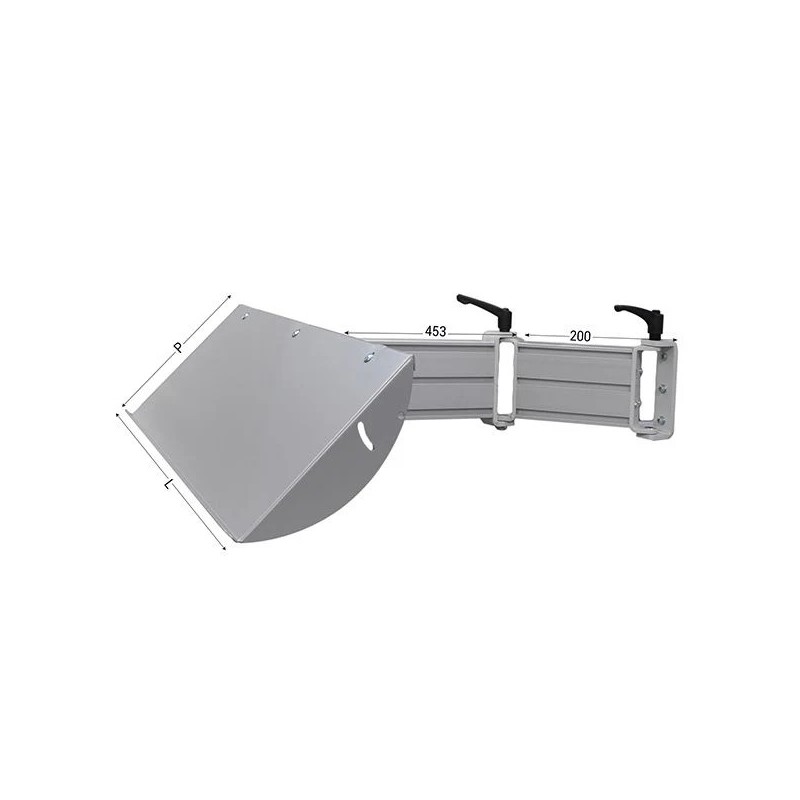 Tablette clavier sur bras articulé | Support ergonomique profil aluminium