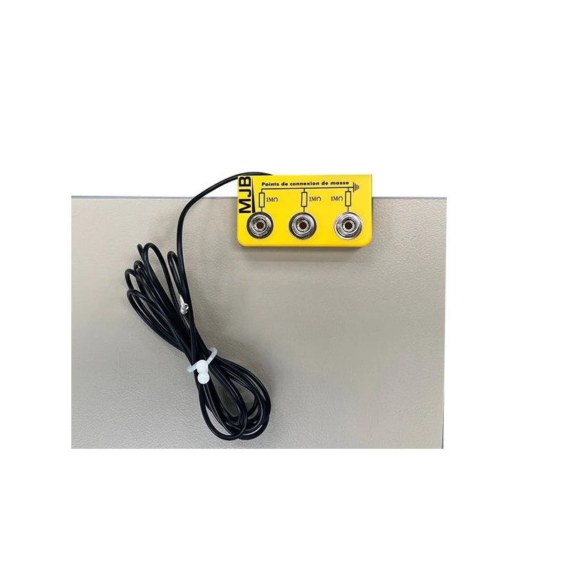 Boîtier de mise à la terre ESD 3 pressions | Antistatique DIN EN 61340-5-1