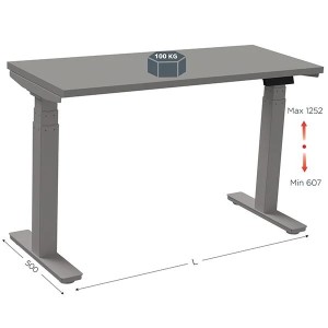 Poste de travail électrique ergonomique | QUALIPOST® 620B ERGO réglable en hauteur