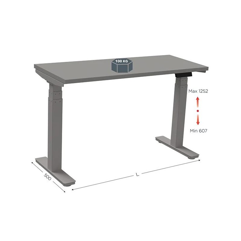 Poste de travail électrique ergonomique | QUALIPOST® 620B ERGO réglable en hauteur