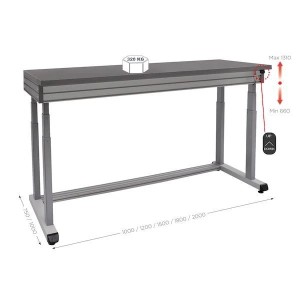 Poste de travail électrique industriel | QUALIPOST® 3200 ERGO ergonomique lourd