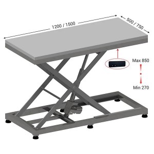 Table élévatrice de travail électrique | QUALIPOST® X ERGO ergonomique