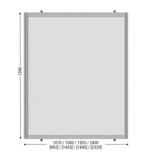 120115 - Mod'info mural l 1925 mm tôle blanche vernie