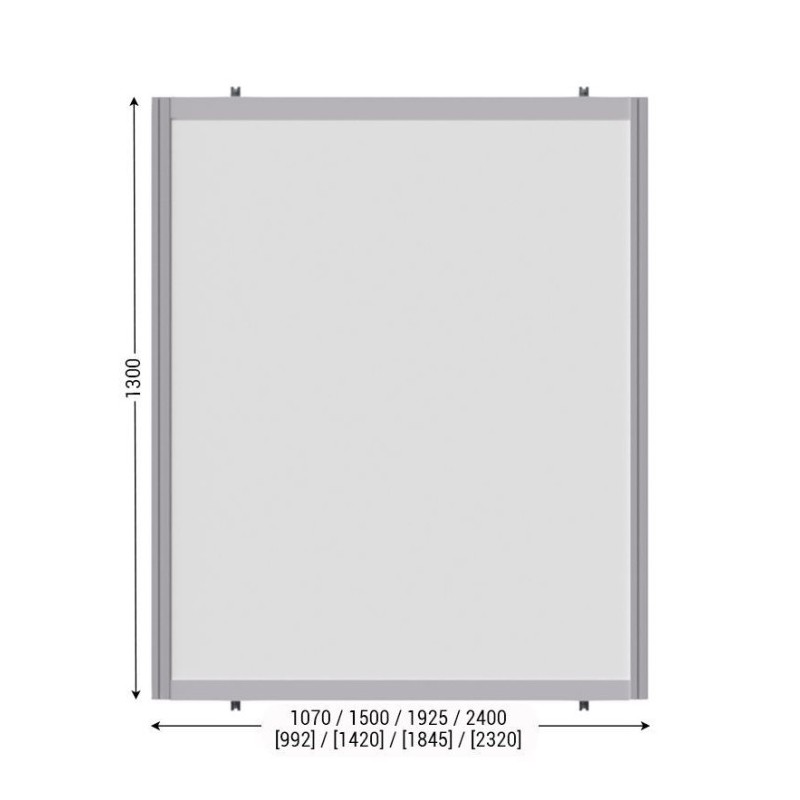 120115 - Mod'info mural l 1925 mm tôle blanche vernie