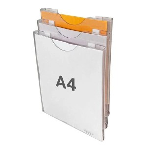 Porte-document PRODOC® MULTI modulaire transparent A3 – Support magnétique ou adhésif ultra fin