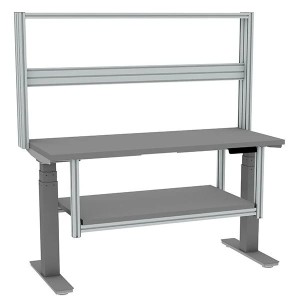 Étagère inférieure QUALIPOST® 620 ERGO – plateau stratifié 50 kg