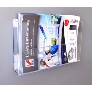 Porte-brochure PRODOC® BROCHURE transparent – Support magnétique ou adhésif grande capacité