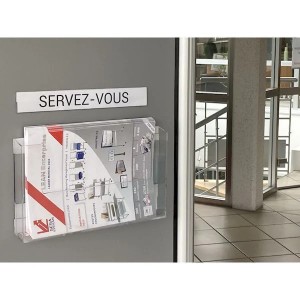Porte-brochure PRODOC® BROCHURE transparent – Support magnétique ou adhésif grande capacité