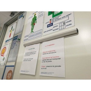 Porte-document à clipser CLIPDOC – Rail mural magnétique ou adhésif pour affichage rapide