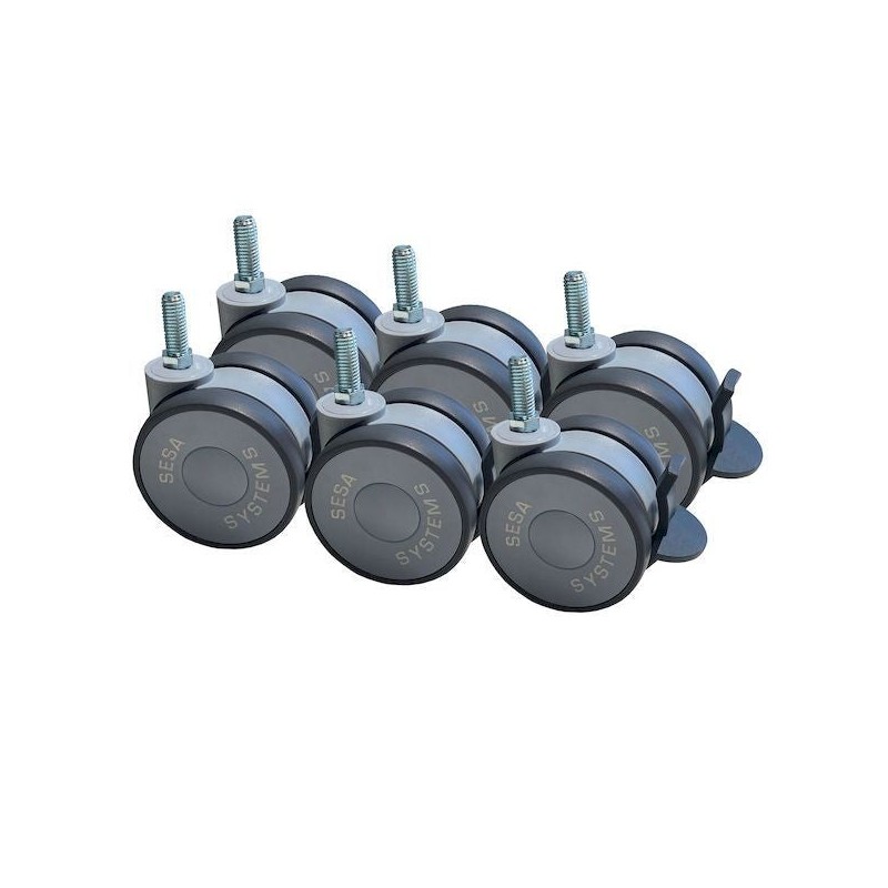 Roulettes avec frein Ø 75 mm