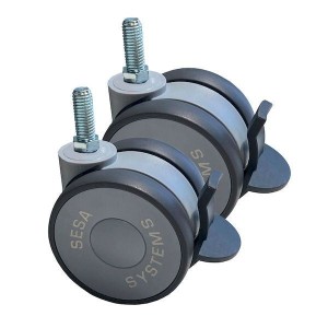 Roulettes avec frein Ø 75 mm