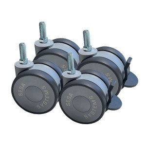 Roulettes avec frein Ø 75 mm