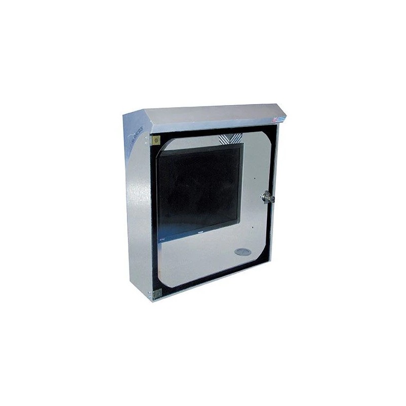 Coffret de protection écran inox INFOPOST 250 | Boîtier industriel sécurisé