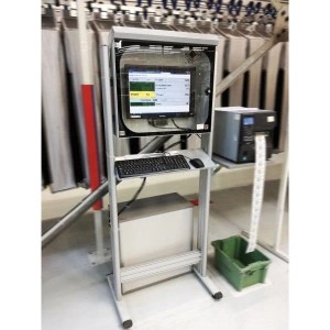 Armoire informatique inox MOBIPOST 550C | Support écran industriel