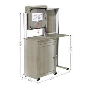 Armoire informatique inox MOBIPOST 550B | Poste PC industriel sécurisé