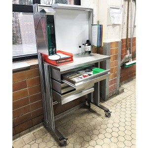 Poste de contrôle qualité inox QUALIPOST 650B | Mobilier agroalimentaire