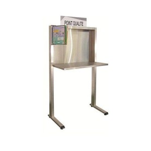 Poste de contrôle qualité inox QUALIPOST 650C | Mobilier industriel robuste